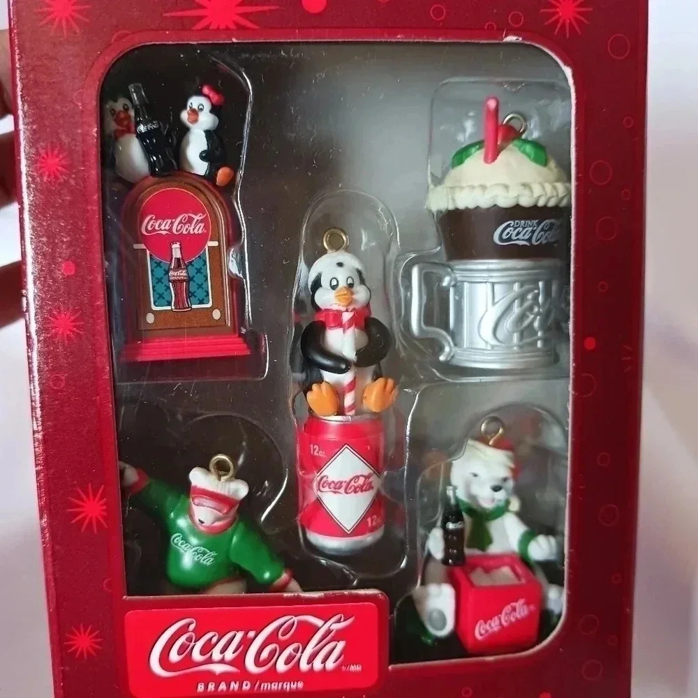 Collectible cocacola lot of 9 pcs christmas  ornaments